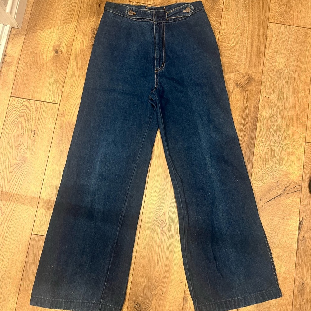 70s Vintage Wide Leg Jeans